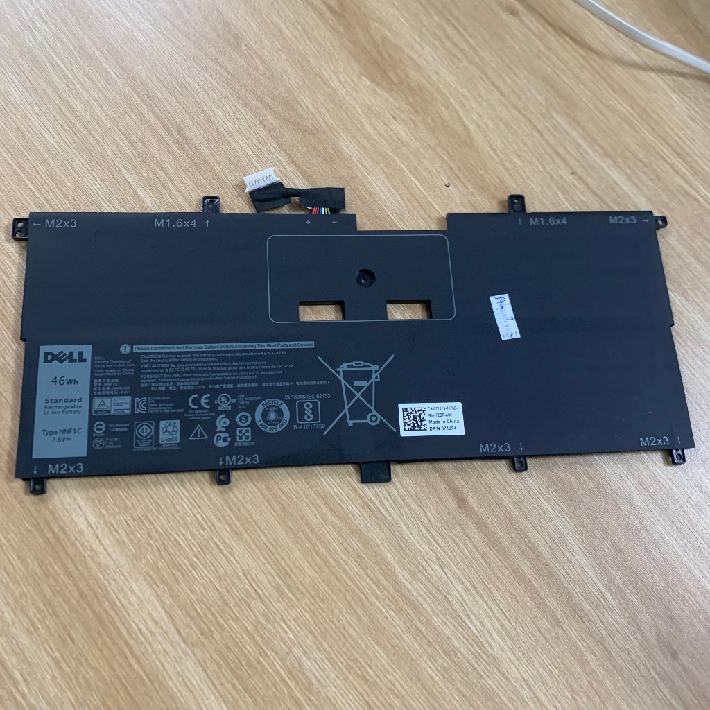 PIN DELL XPS 9365 NNF1C ZIN 4 CELL CHO DELL XPS 13 9365 13-9365, HMPFH NNF1C