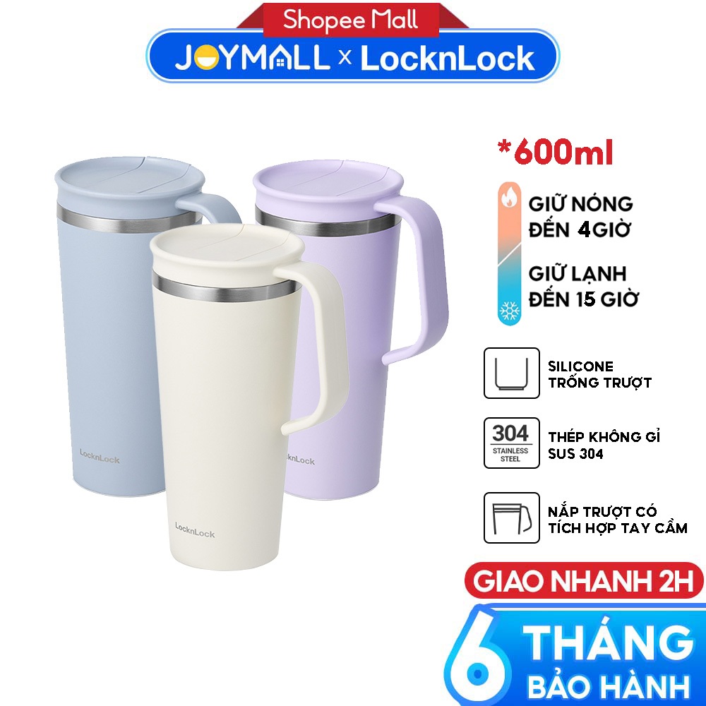 Ly giữ nhiệt LocknLock 600ml LHC4330 Daily, Hàng chính hãng, thép không ...
