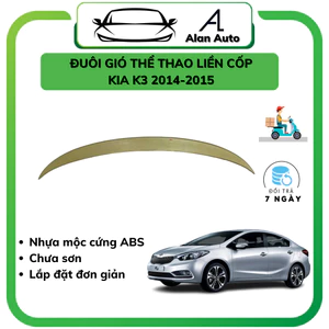 Đuôi gió liền cốp Kia K3 2015 ,HÀNG Nhựa ABS MỘC CHƯA SƠN,chưa có băng keo 3m