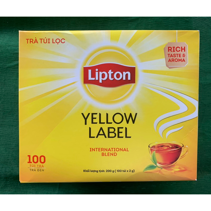 Trà Lipton túi lọc nhãn vàng hộp 200g (100 gói x 2g) Hàng sản xuất ở ...