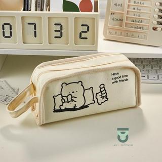 Túi Đựng Bút Vải Canvas Đa Năng Phong Cách Nhật Bản