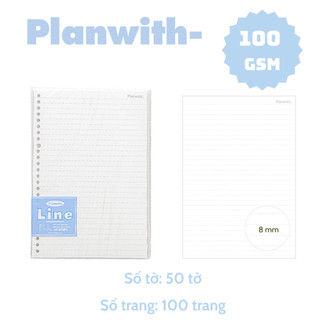 100 Trang giấy refill / caro kẽ ngang A5 B5