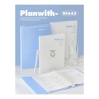 (Fullset) SỔ CÒNG PLANWITH A5/B5 100GSM 100 Trang CÓ THỂ REFILL GIẤY_Joy Office