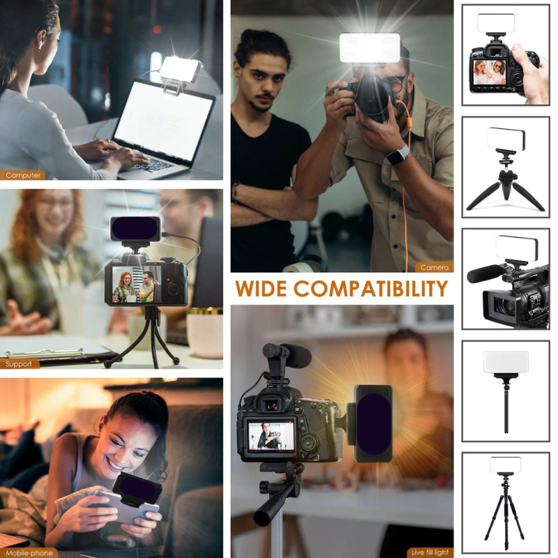 Đèn RGB trợ sáng Z1 hỗ trợ quay video, chụp ảnh kèm theo phụ kiện gắn đèn