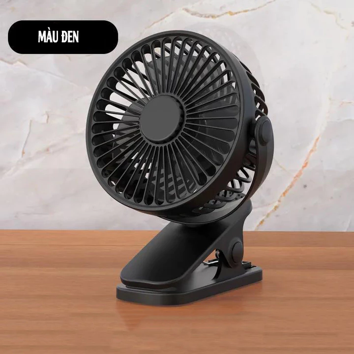 Quạt Tròn Mini Để Bàn Kẹp Tiện Lợi Xoay 360 Độ, Quạt Cầm Tay Mini, Quạt Mini Để Bàn, Quạt Đeo Cổ Cổng Sạc Đa Năng USB