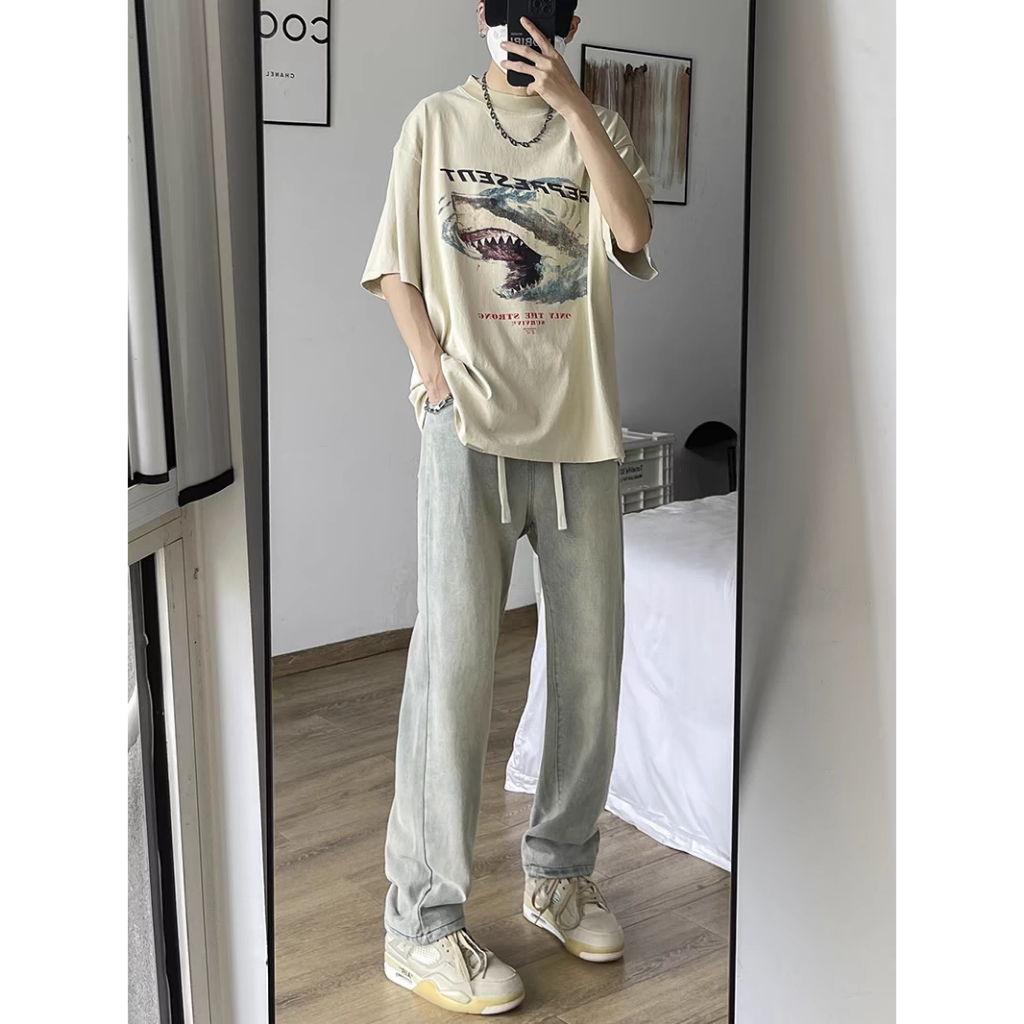 [VẢI 250 GSM] Áo Thun Shark Cá Mập Unisex Form Rộng Vải 250GSM 100% Cotton Premium Cao Cấp - AP682