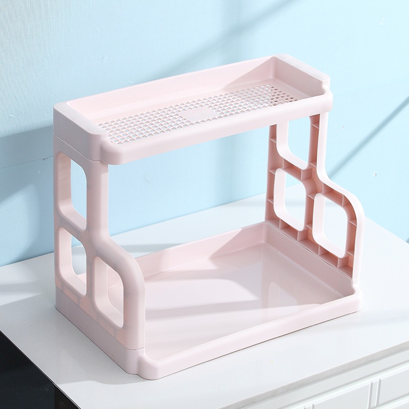 Kệ Đựng Gia Vị Nhà Bếp Chữ h 2 Tầng, Kệ Đựng Đồ Nhà Tắm, Kệ Đựng Mỹ Phẩm Đa Năng