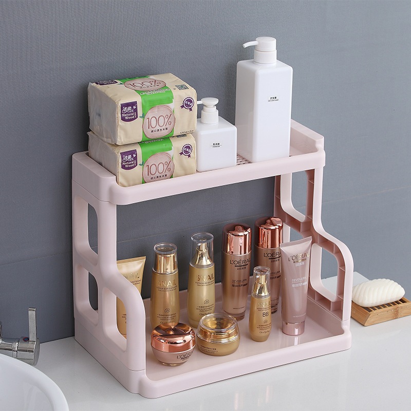 Kệ Đựng Gia Vị Nhà Bếp Chữ h 2 Tầng, Kệ Đựng Đồ Nhà Tắm, Kệ Đựng Mỹ Phẩm Đa Năng