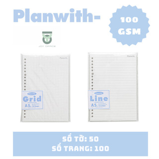 100 Trang giấy refill / caro kẽ ngang A5 B5