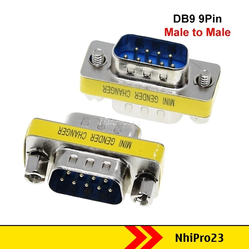 Đầu nối cổng COM DB9 RS232 RS485 đực-đực, đực-cái, cái-cái 9 chân 2 đầu ...