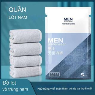 Quần lót nam dùng 1 lần hộp 5 quần màu xám có đủ size