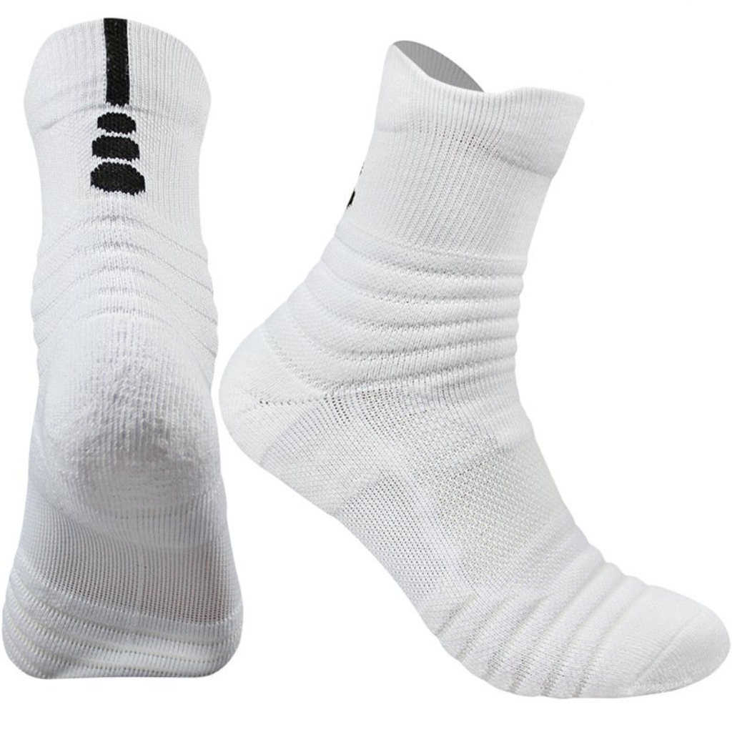 Vớ Tất cotton cao cổ loại dày phù hợp chạy bộ, bóng đá, bóng rổ...