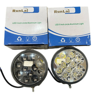Đèn led trợ sáng, led tăng sáng, đèn led Runlai 12 mắt tròn trắng.
