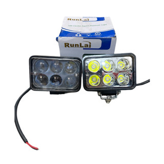Đèn led trợ sáng, đèn led Runlai 6 mắt màu trắng, vàng. (Giá 1 chiếc)
