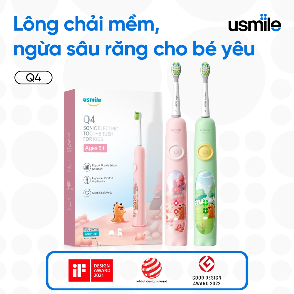 Ảnh Bàn chải điện sóng siêu âm usmile Q4 (dành cho trẻ em) - Bảo hành 12 tháng 1