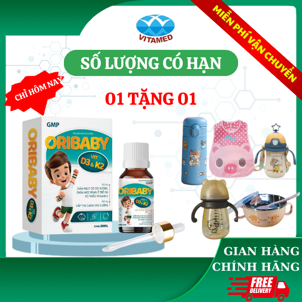 Oribaby D3K2 - Bổ Sung D3+K2 Cho Bé Chai 20ml
