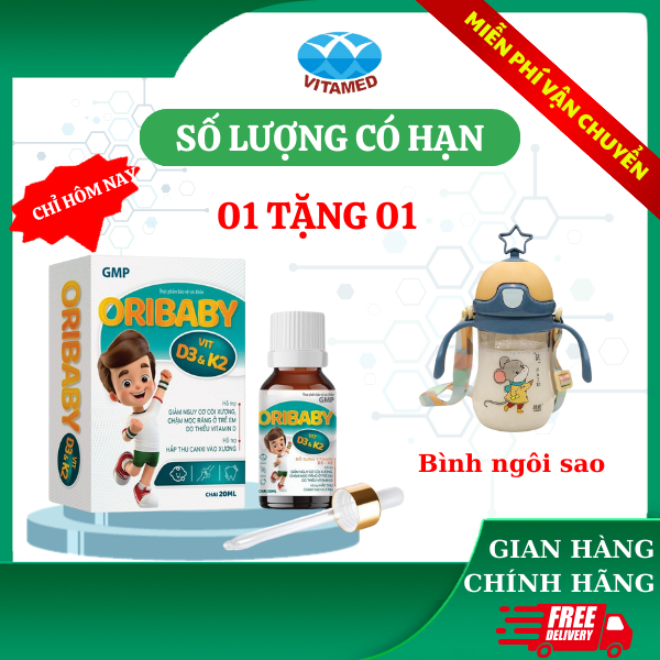Oribaby D3K2 - Bổ Sung D3+K2 Cho Bé Chai 20ml