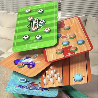 Bộ Đồ Chơi Bàn Trò Chơi Sân Thể Thao Đa Năng 6in1 Bowling / Hockey / Bóng Rổ / Bóng Đá / Khúc Côn Cầu Kèm Nhiều Phụ Kiện