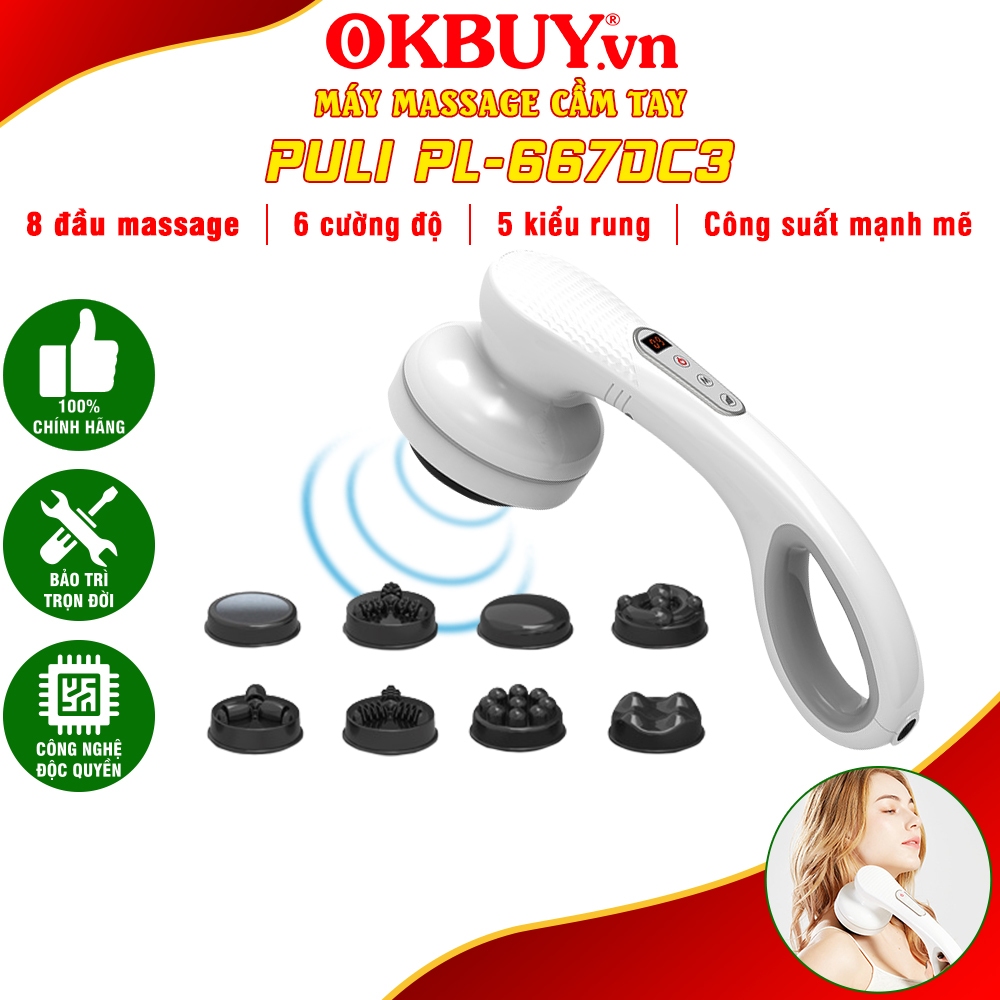 Máy Massage Cầm Tay Pin Sạc 8 đầu Puli Pl 667dc3 Điện Tử Shopee