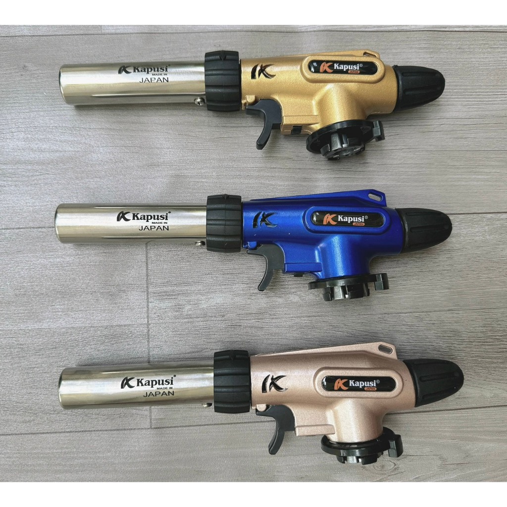 [CHÍNH HÃNG] Khò Gas 3 Màu Kapusi Nhật Tự Động Đánh Lửa Điều Chỉnh To Nhỏ Chịu Nhiệt 1300 Độ SP22