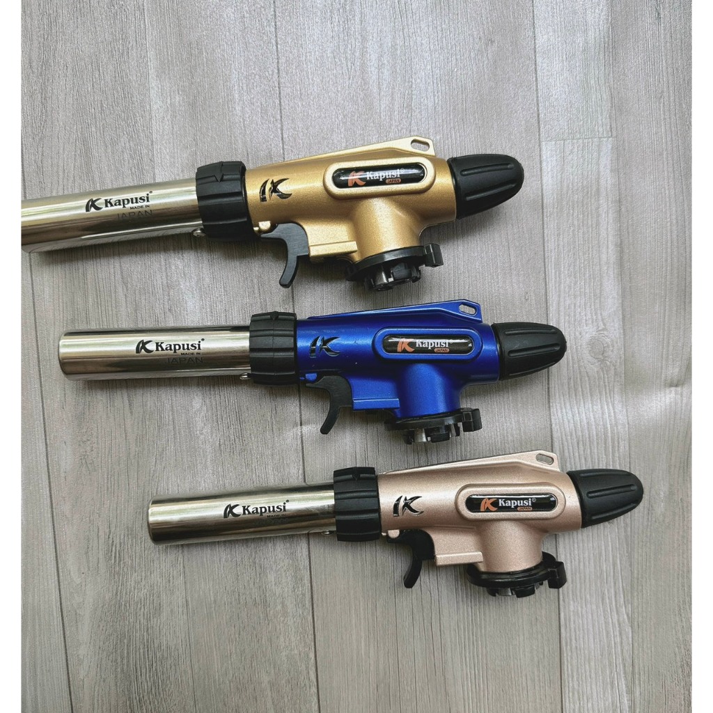 [CHÍNH HÃNG] Khò Gas 3 Màu Kapusi Nhật Tự Động Đánh Lửa Điều Chỉnh To Nhỏ Chịu Nhiệt 1300 Độ SP22