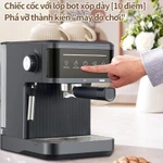 (TẶNG TAY XAY) Máy Pha Cà Phê Tự Động Gia Đình Espresso, Máy Pha Cafe Capuchino áp suất 20 bar, bọt kem sữa siêu mịn — ảnh 2