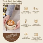 (TẶNG TAY XAY) Máy Pha Cà Phê Tự Động Gia Đình Espresso, Máy Pha Cafe Capuchino áp suất 20 bar, bọt kem sữa siêu mịn — ảnh 3
