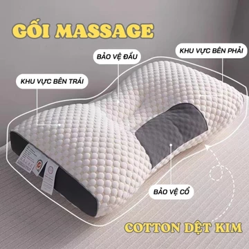 Gối Spa cao cấp - Gối chống đau mỏi vai gáy - Gối ngủ kê cổ mềm mại giảm đau đầu, giảm đau vai gáy
