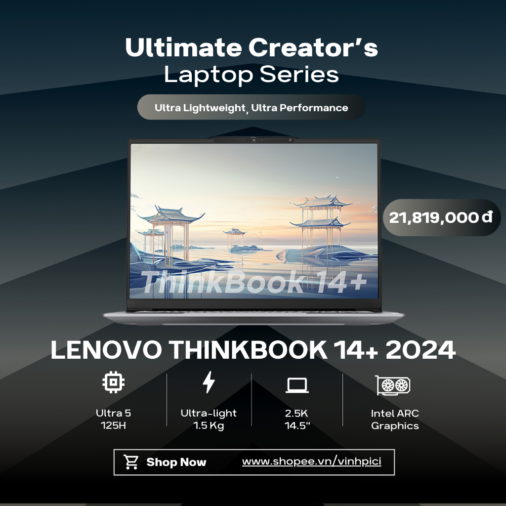 Laptop Lenovo Thinkbook 14+ 2024 (Ultra5-125H/ Intel ARC/ Ram 16GB/ SSD ...