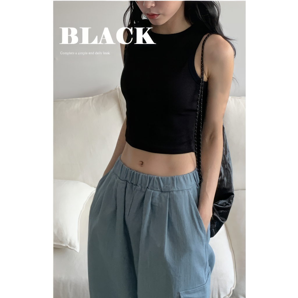 Áo Crop Top Vải Gân Dáng Ngắn METROFIT