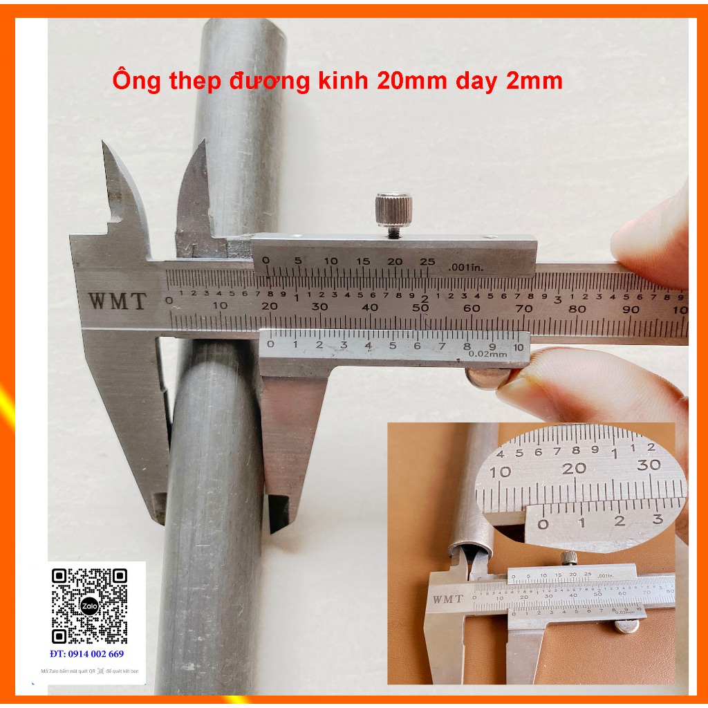 Trục thép rỗng 20mm dày 2mm,Trục thép Phi 20 lỗ 16mm, trục quạt công ...
