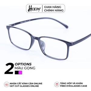Mắt kính Unisex thời trang HONY - Gọng nhựa form chữ nhật cao cấp
