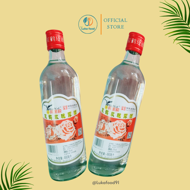 Rượu Mai Quế Lộ Hoa Hồng 480ml - Gia Vị Làm Lạp Xưởng, Nhân Bánh Trung Thu, Vịt Quay Chuẩn Vị, Khử Mùi Tanh Luka Food