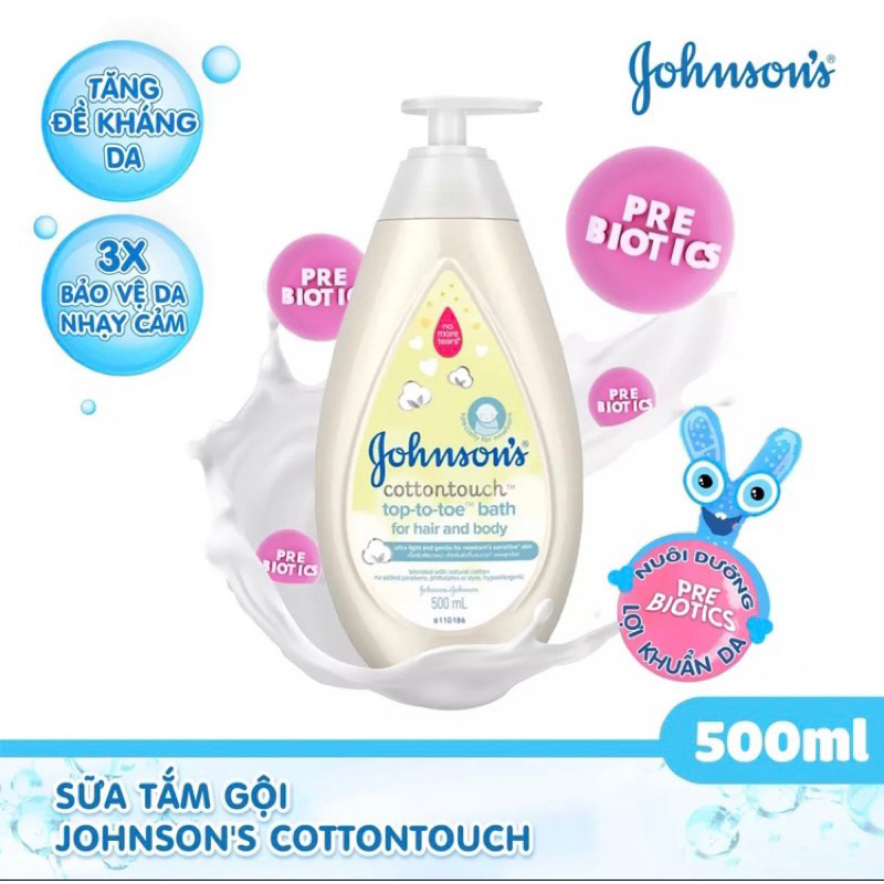 Sữa tắm gội toàn thân cho bé Johnson’s Baby 500ml