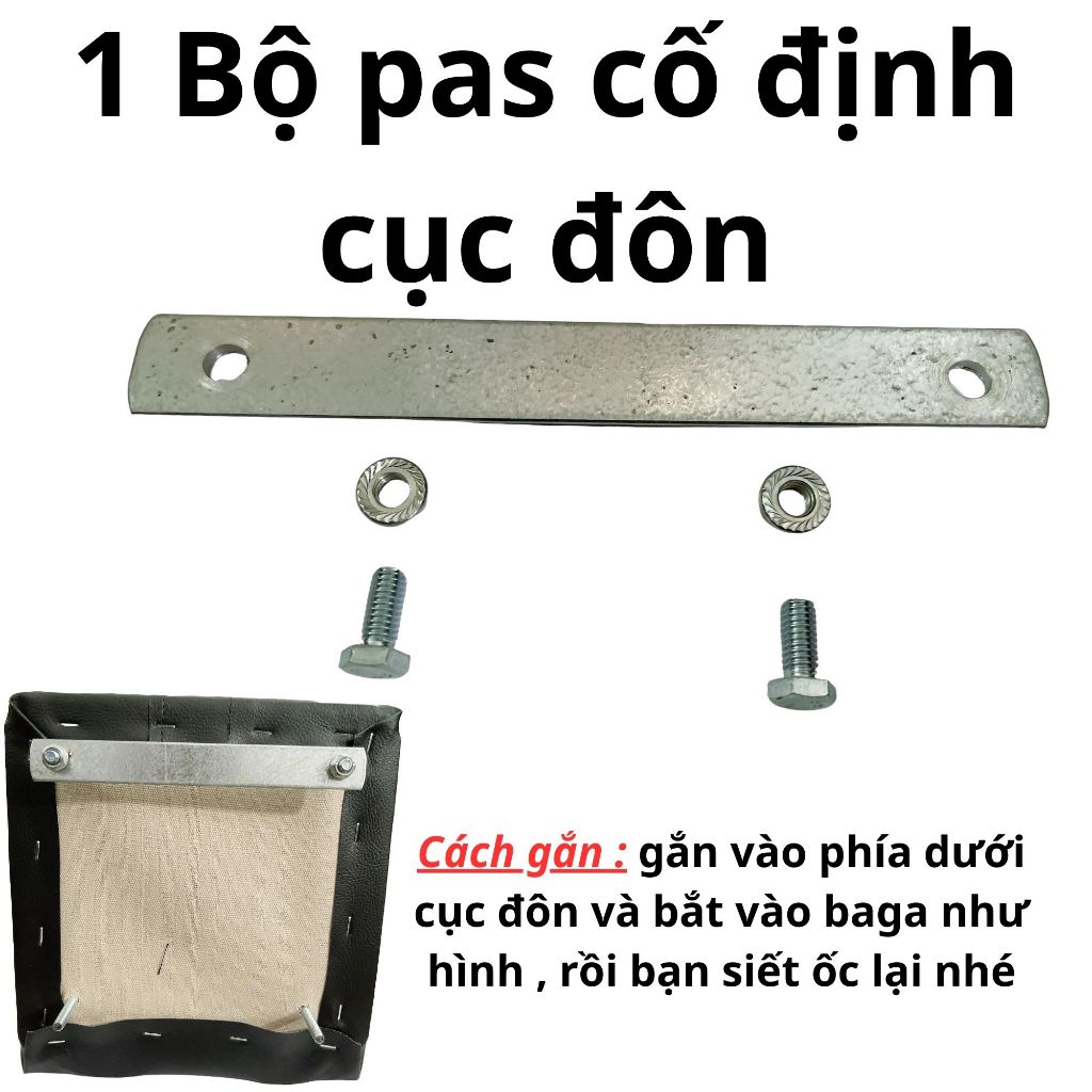 [ PAS CỤC ĐÔN ] 1 Bộ Pas Rời Cố Định Cục Đôn Vào Baga Xe Máy