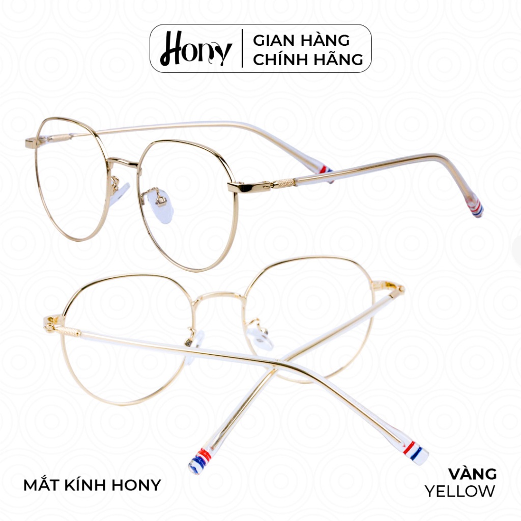Mắt kính Nữ thời trang HONY - Gọng kính vintage Kim loại cao cấp