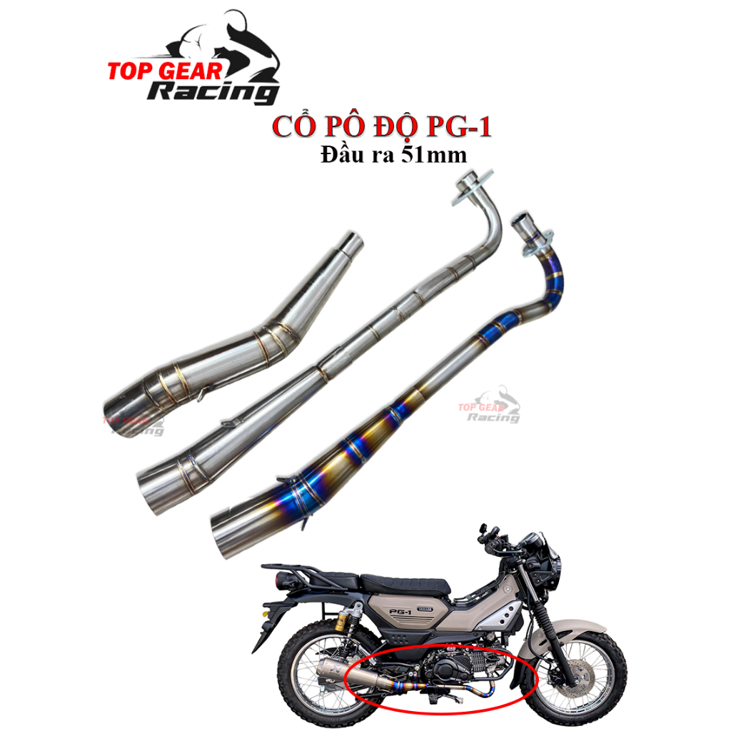 Cổ Pô PG1 Inox 304 và Titanium Đầu Ra 51 Pô Độ | Shopee Việt Nam