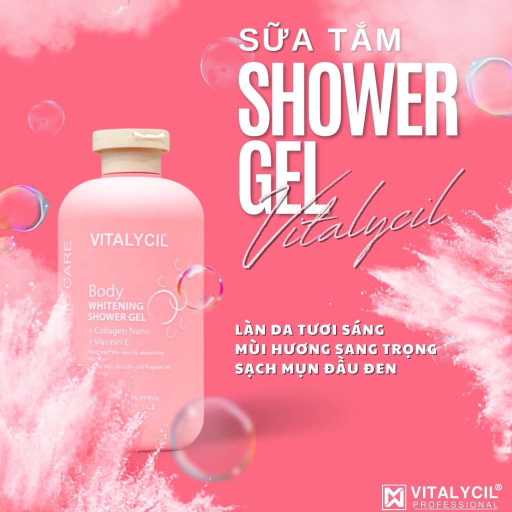 Ảnh Sữa tắm dưỡng trắng da cao cấp Vitalycil Body Whitening Shower Gel 470ML 2