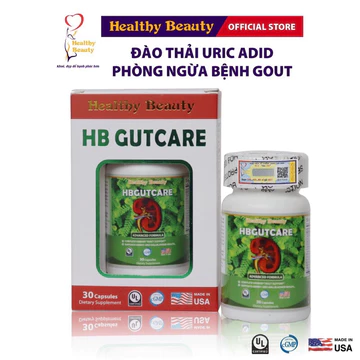 Viên uống HB GUTCARE (Hộp 30 viên) Hỗ trợ tăng đào thải acid uric, giảm các triệu chứng đau khớp do lắng đọng acid uric.