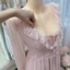 HT298 Áo choàng ngủ sexy tay dài, áo choàng dáng dài ren xuyên thấu mềm mại gợi cảm HT298