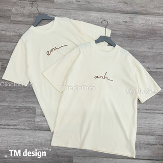 Áo thun cặp đôi nam nữ mặc cùng người yêu anh và em phông tay lỡ và áo croptop  [A211]