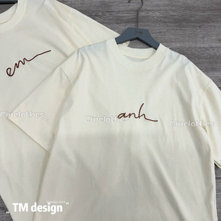 Áo thun cặp đôi nam nữ mặc cùng người yêu anh và em phông tay lỡ và áo croptop  [A211]