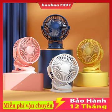 Quạt Mini Tích Điện Để Bàn Cực Mát, Quạt Tích Điện Mini Kẹp Bàn, Quạt Kẹp Xoay 720 độ Chắc Chắn Cho Dân Văn Phòng