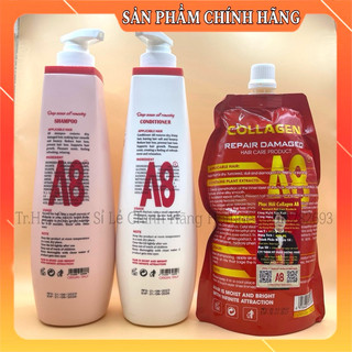 Cặp dầu gội xả A8 800ml (hàng loại 1) Phục Hồi Ngăn Tóc Gãy Rụng , Siêu Mềm Mượt Tóc
