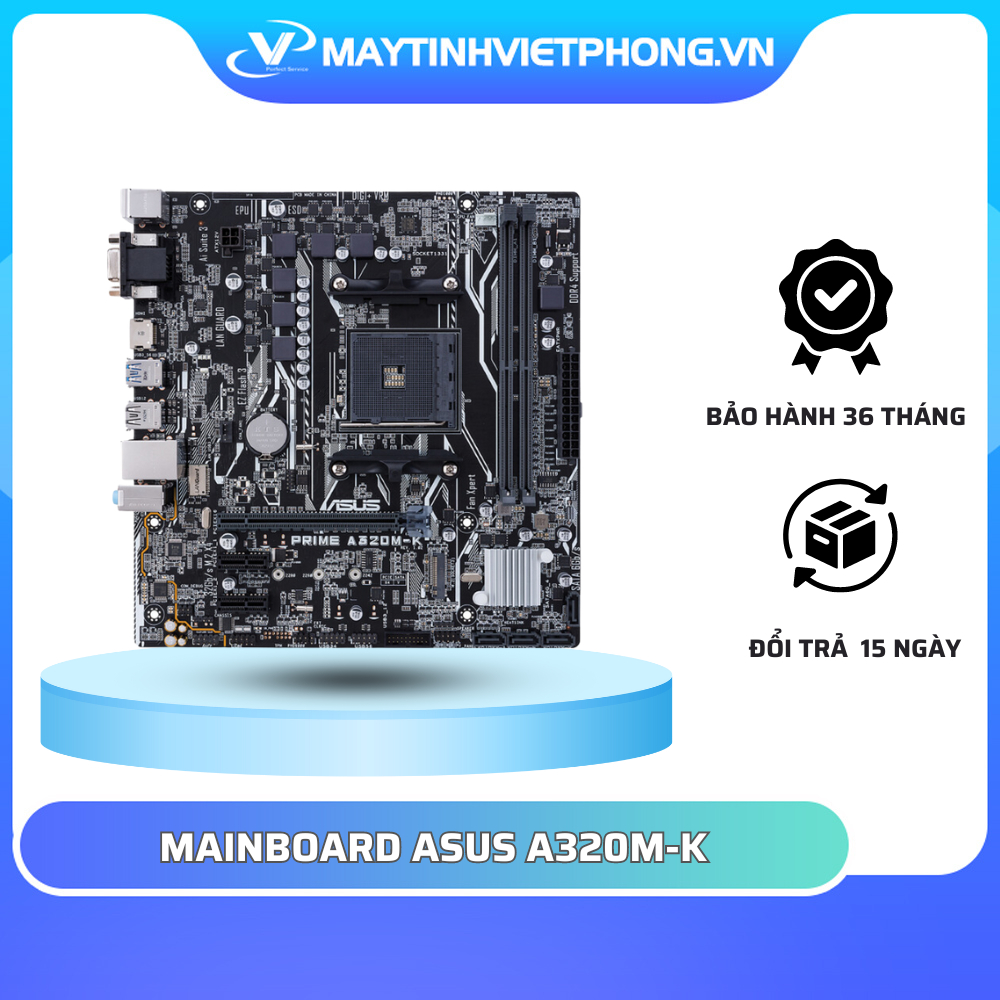 Full Vat Mainboard Asus Prime A320m K Amd A320 Socket Am4 Atx 2 Khe Ram Ddr4 HÀng Full 5015