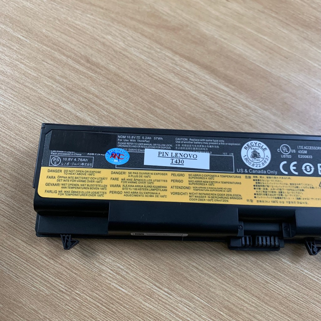 PIN LENOVO T430 CHO LENOVO ThinkPad T430 L430 T530 L530 W530 ZIN 100%