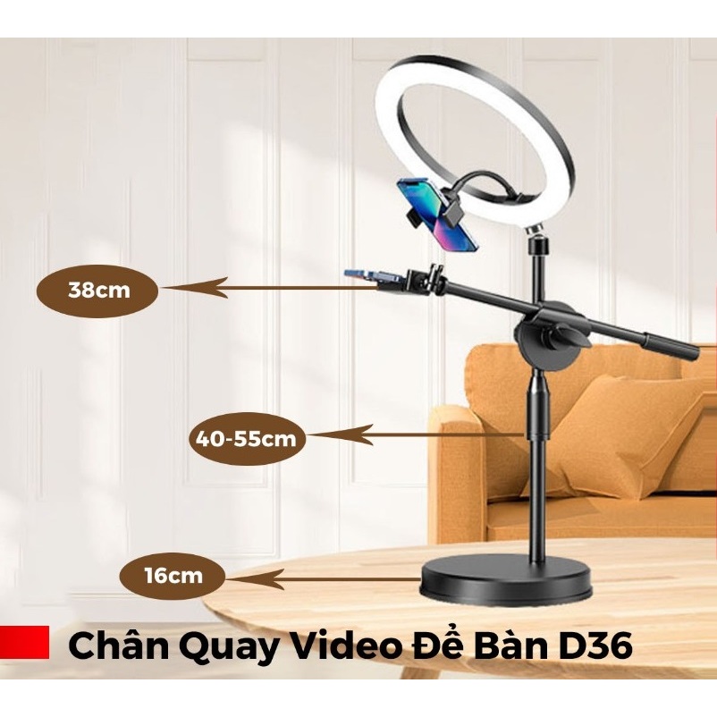 Giá Quay Video Để Bàn D36 Xoay 360 Độ D36 -Chân Quay Video Chụp Ảnh Từ Trên Xuống Chắc Chắn Nhỏ Gọn | BigBuy360 - bigbuy360.vn