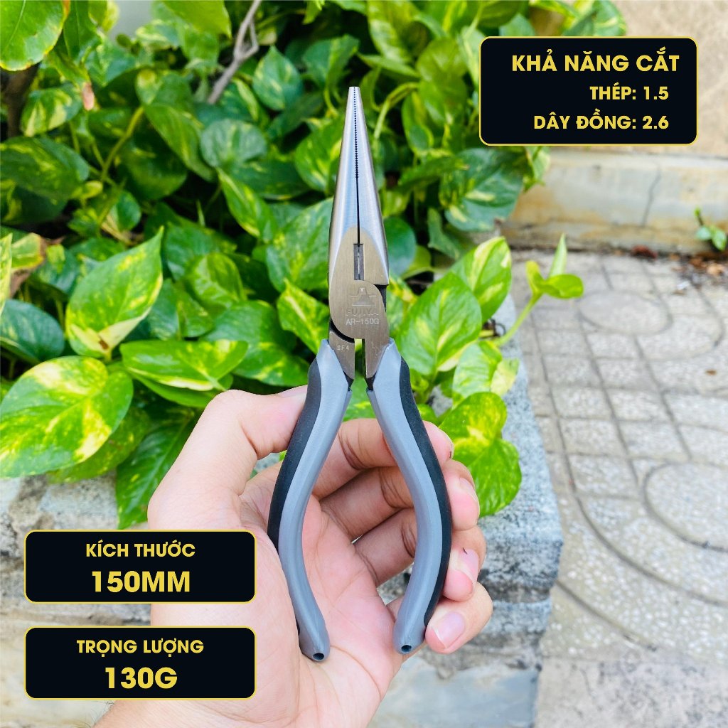 Kìm nhọn Fujiya AR-150G AR-150BG 6'' 150mm