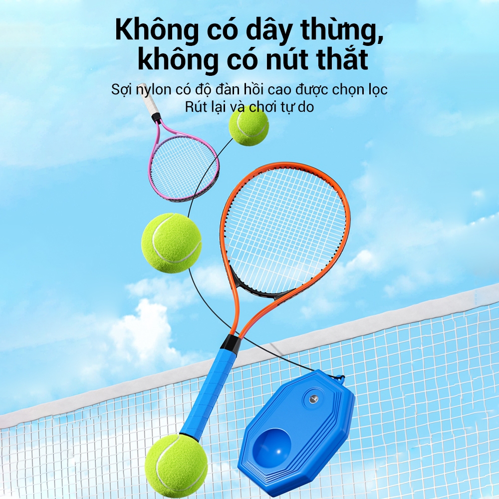 Ảnh OneTwoFit Bộ vợt tennis đàn hồi luyện tập Tập Tại Nhà Kèm Dây Đàn Hồi Và Đế Thể thao ngoài trời 4