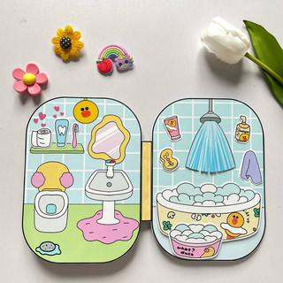 Đồ chơi Ngôi nhà đáng yêu của chị em vịt Lalafan - Búp bê giấy Pighandmade